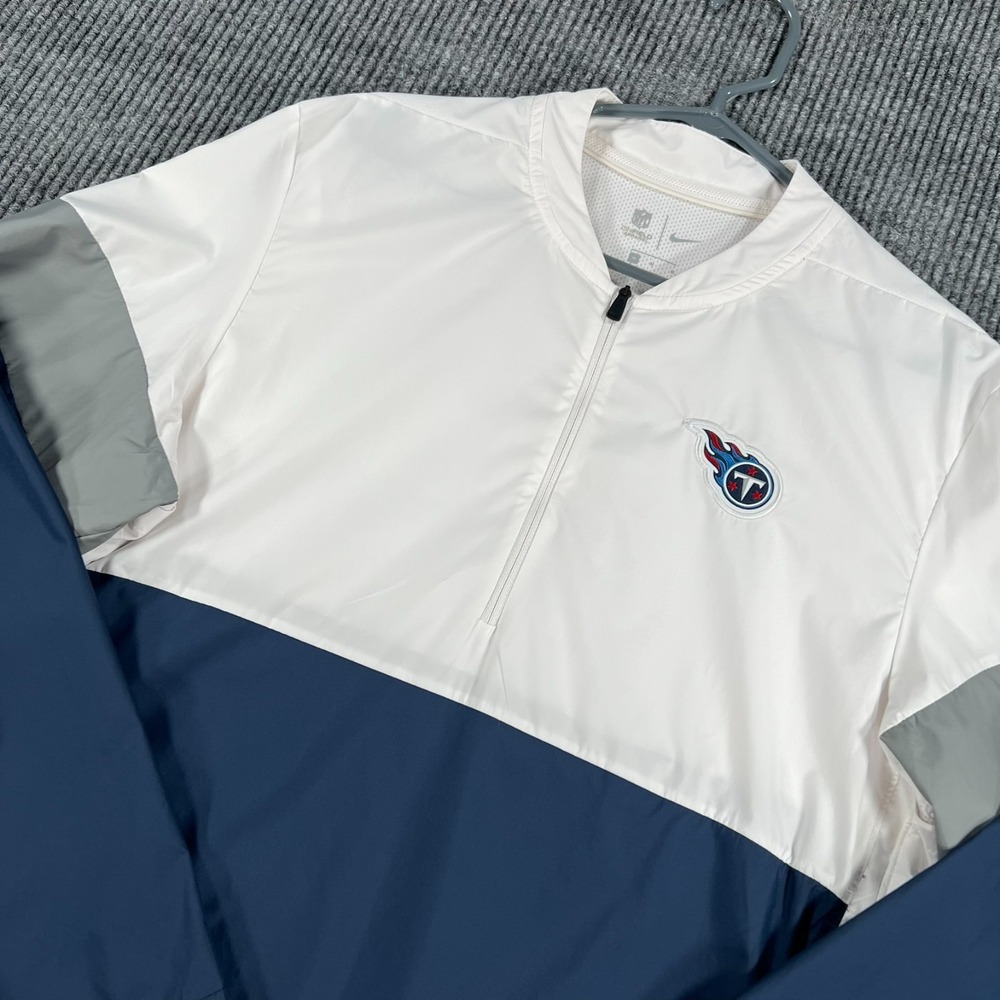 Tennessee Titans Jacket Windbreaker Pullover Mens Medium Long Sleeve Nike 1/4